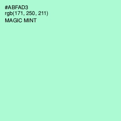 #ABFAD3 - Magic Mint Color Image